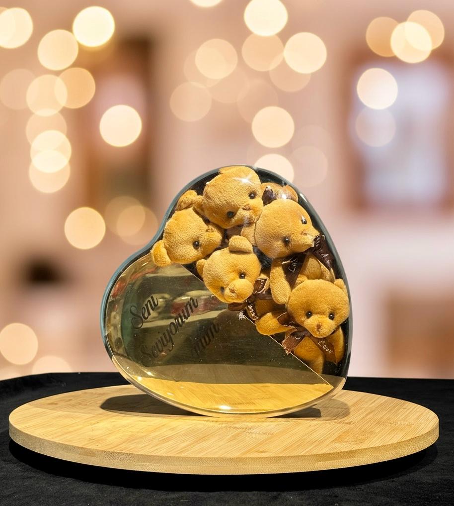 “Seni Seviyorum” Mesajlı Ayıcık