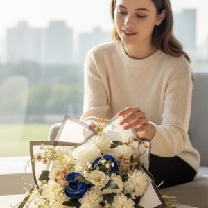 Mavi Beyaz Premium Buketi | Karabük Çiçekçi