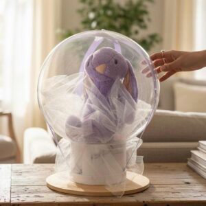 Lavanta Masalı Balon Kutuda Peluş Tavşan