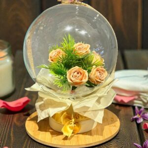 Altın Dokunuş Balon Gül Aranjmanı