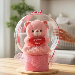 Aşk Balonu – Kalpli Peluş Ayıcık